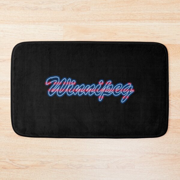 Item preview, Hockey Fan of Winnipeg Retro Blue and Red in Neon designed and sold by gkillerb.