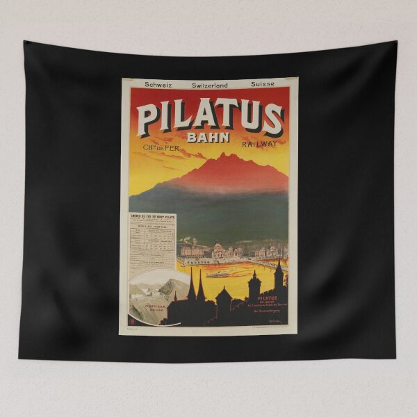 Item preview, Pilatus Bahn vintage travel poster designed and sold by stickart-marek.