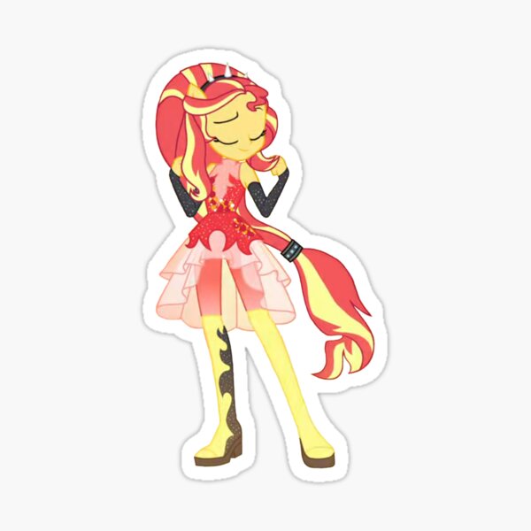 Rainbow Rocks Sunset Shimmer Sticker for Sale by hannahmander