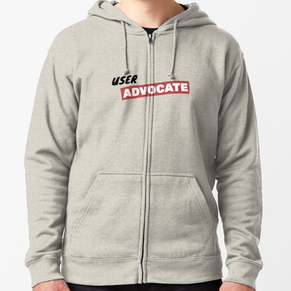 UX Design User Advocate Zipped Hoodie