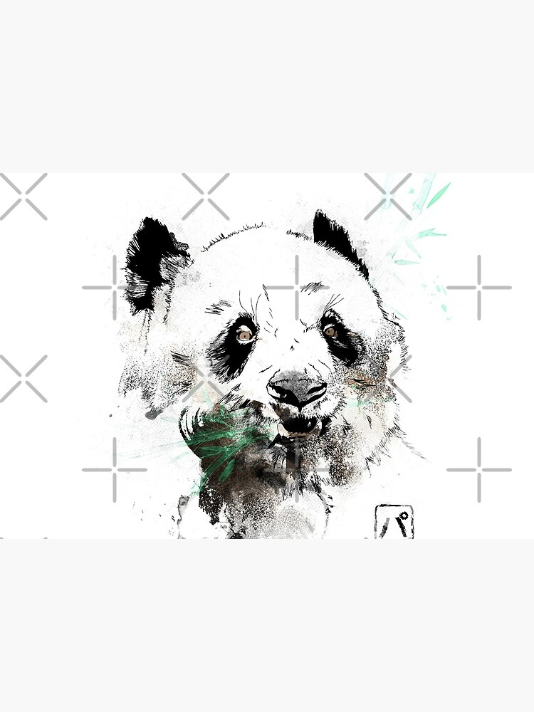 Panda Bear Watercolors by DonnieArts