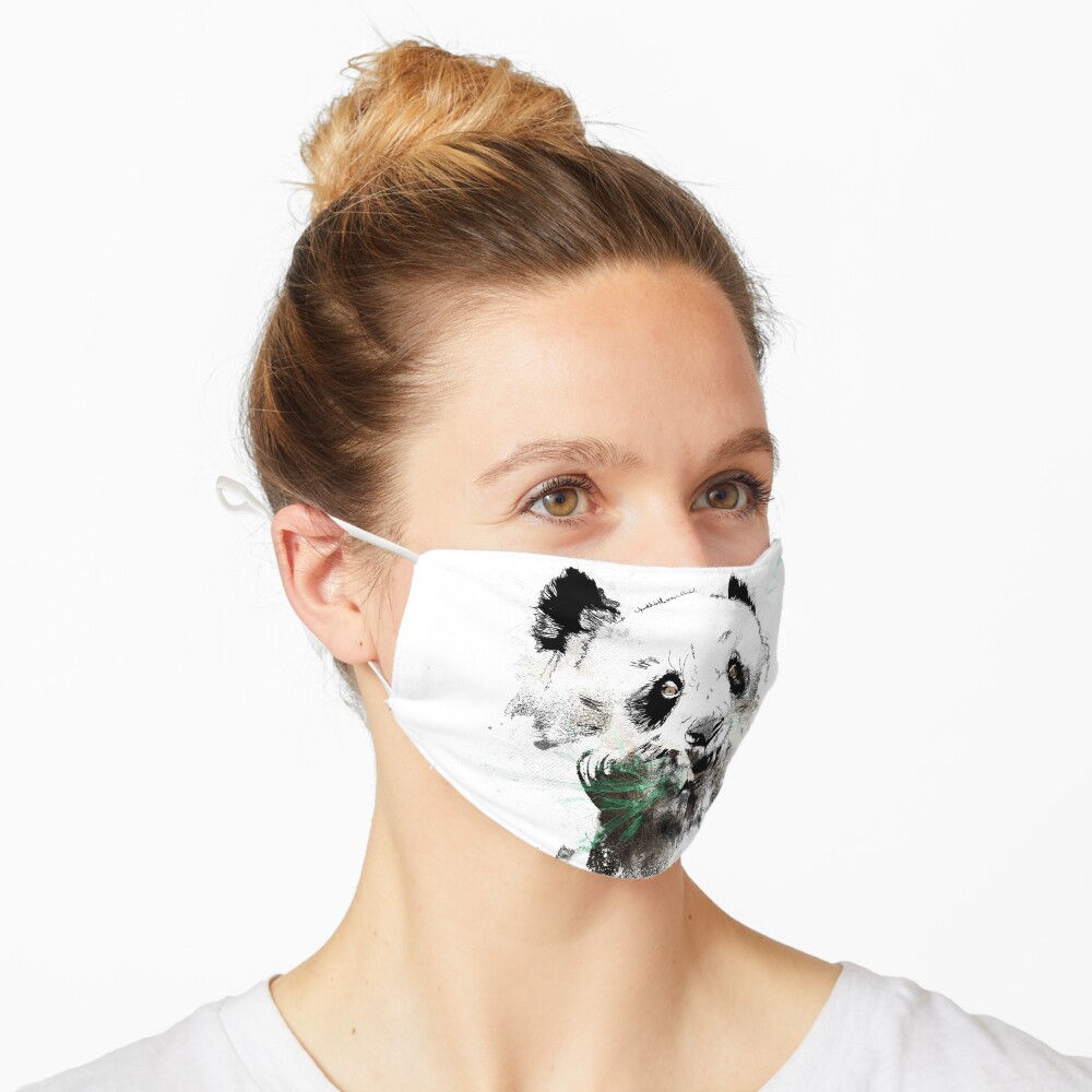 Panda Bear Watercolors Mask