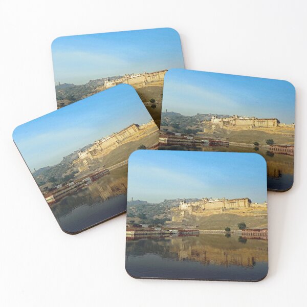Item preview, The Amber Fort at Jaipur reflected in Maotha lake in Rajasthan India designed and sold by cuisinecat2.