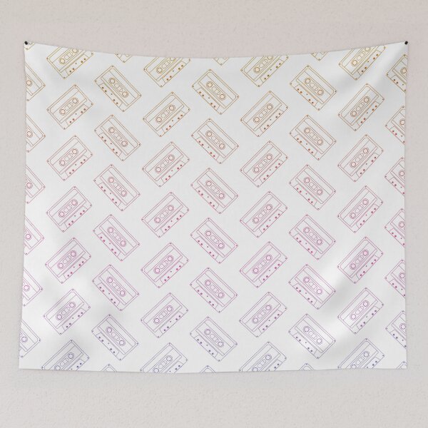 Item preview, Synth Wave Cassette Pattern 2 designed and sold by animinimal.