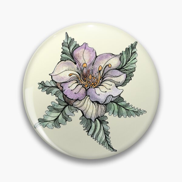 Item preview, hand drawn watercolor spring flowers pattern designed and sold by MandalaFlowerArt.