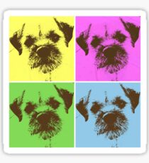 Border Terrier Gifts for Dog Lovers Andy Warhol Inspired Neon Pink, Yellow, Green, Blue Sticker