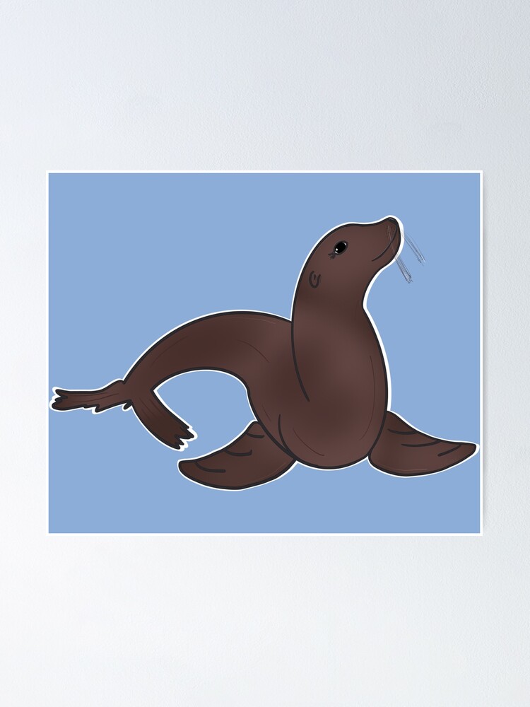 "California Sea Lion - Cartoon" Poster for Sale by SkyRose2018 | Redbubble