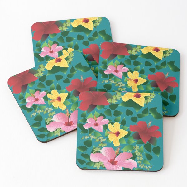 Item preview, Hibiscus Blossoms and Dark Green Leaves designed and sold by Deborah Goschy.