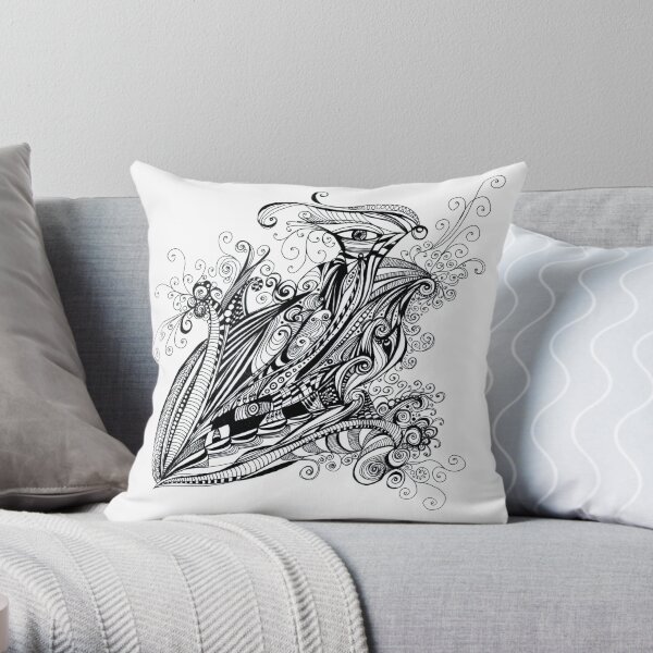 doubleye sketch Throw Pillow