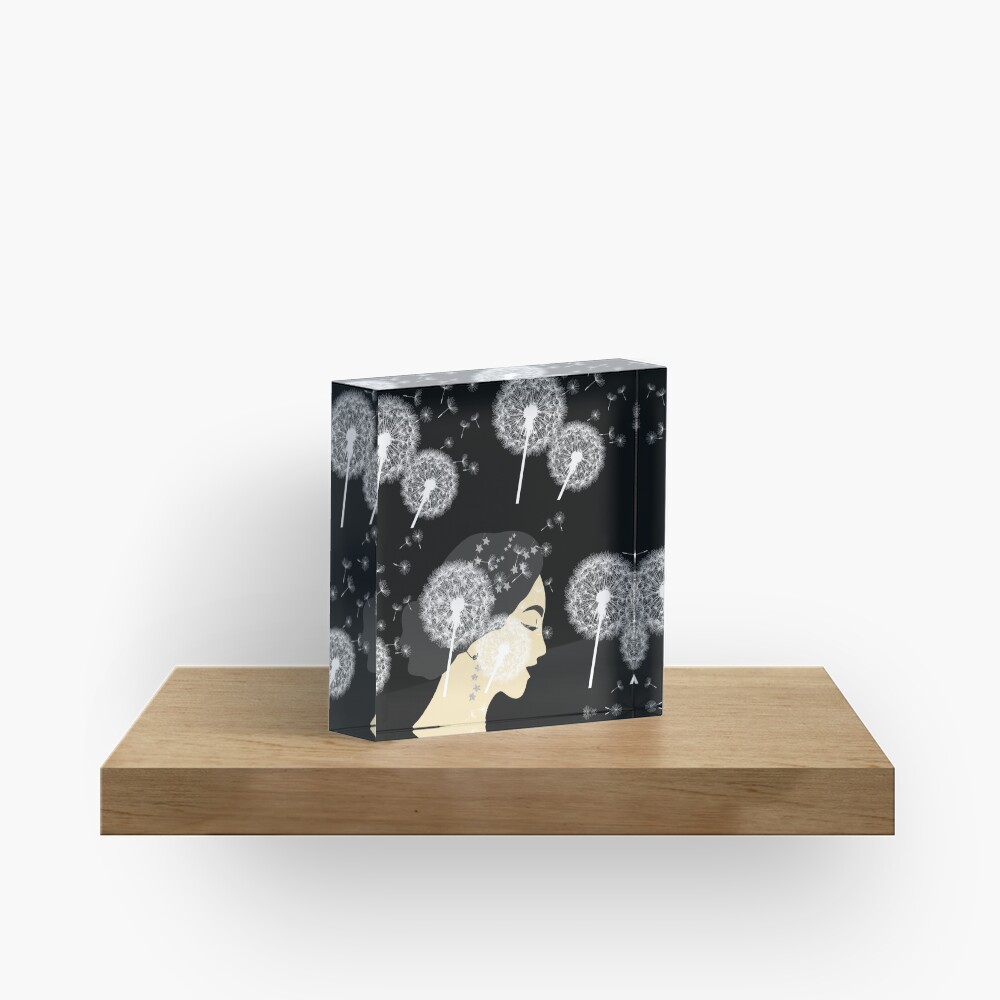 The Dandelion Queen Acrylic Block