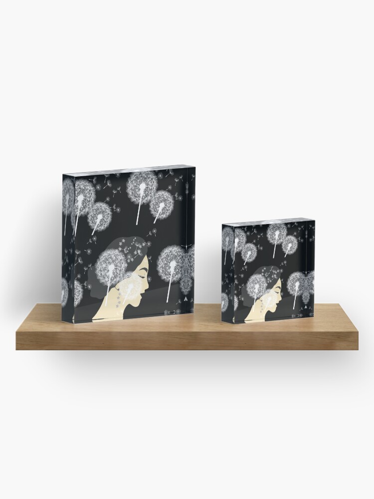 Alternate view of The Dandelion Queen Acrylic Block