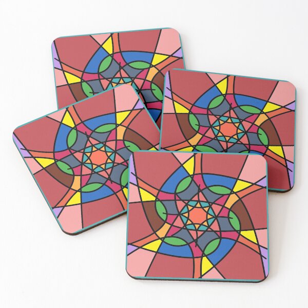 Item preview, Teal Bordered Mosaic Stained Glass designed and sold by Chandler Solomon.