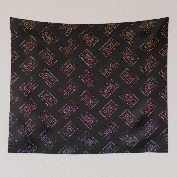 Item preview, Dark Synth Wave Cassette Pattern 2 designed and sold by animinimal.