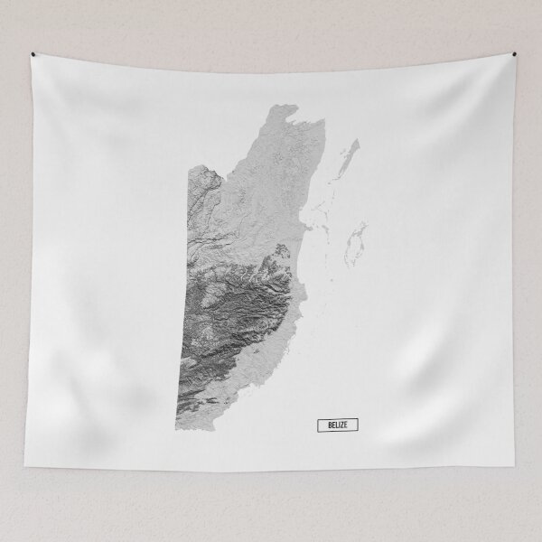 Item preview, Relief Map of Belize designed and sold by ThinkAboutMaps.