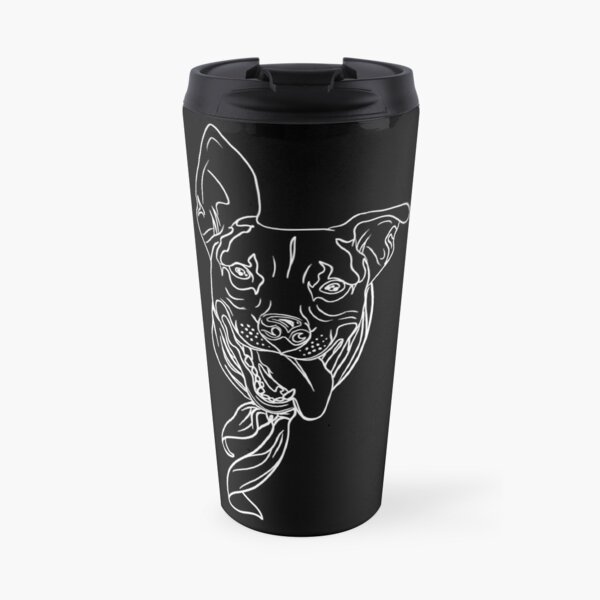 Dogdy Smile Portrait with Bandana Travel Mug
