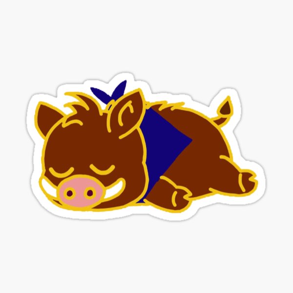 lazy boar Sticker