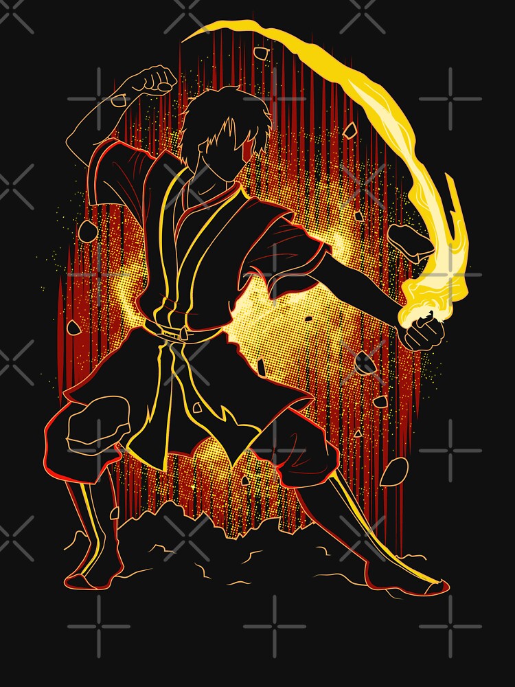Thumbnail 7 of 7, Essential T-Shirt, Shadow of the Firebender designed and sold by Donnie Art.