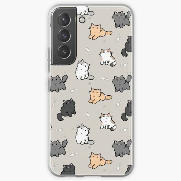 Kittens and fish pattern  Samsung Galaxy Soft Case