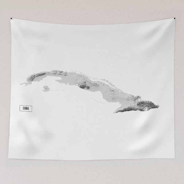 Item preview, Relief Map of Cuba designed and sold by ThinkAboutMaps.