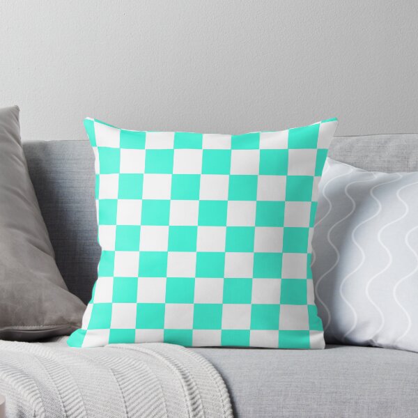Item preview, classic neon blue / green checkered print  designed and sold by justformyself.