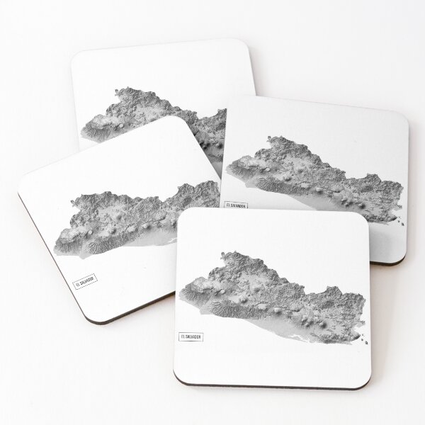 Item preview, Mapa en Relieve de El Salvador designed and sold by ThinkAboutMaps.