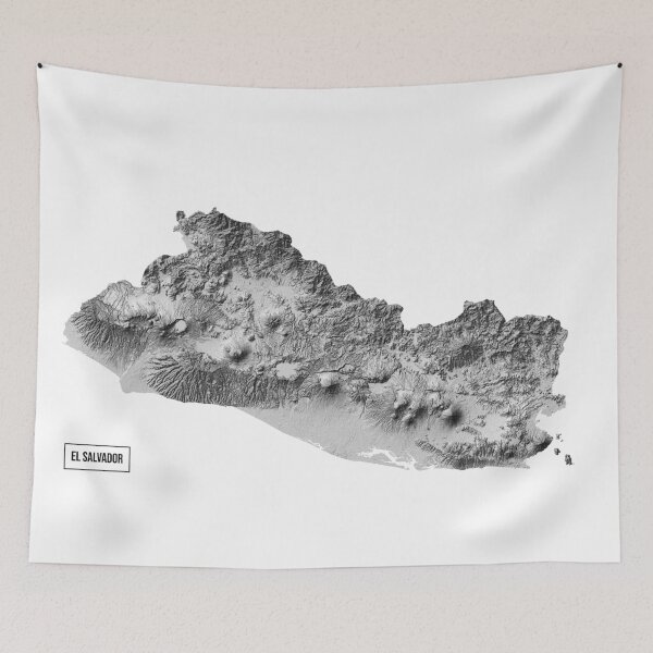 Item preview, Relief Map of El Salvador designed and sold by ThinkAboutMaps.