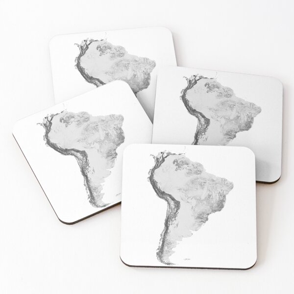 Item preview, Relief Map of South America - América do Sul designed and sold by ThinkAboutMaps.