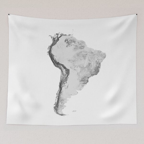 Item preview, Relief Map of South America - América do Sul designed and sold by ThinkAboutMaps.