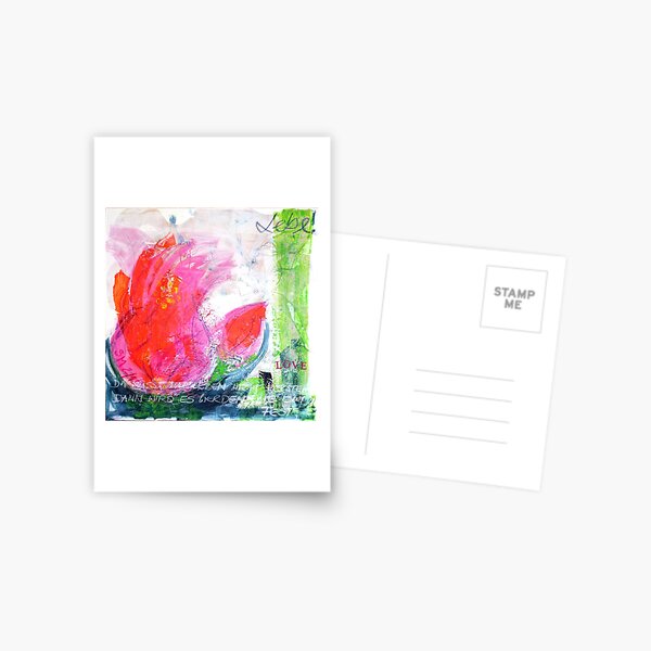 Frühlingserwachen: »orange tulip« Postkarte