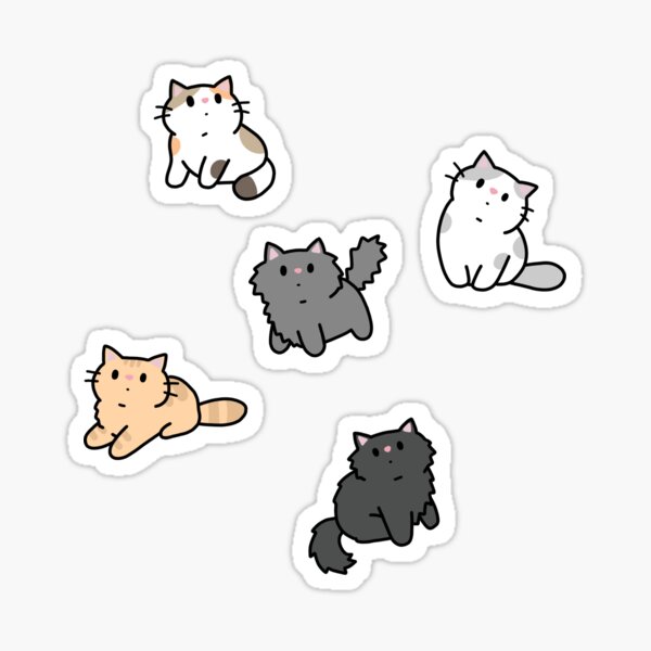 Grey Tabby Cat Sticker – Moon Light Sticker Co.