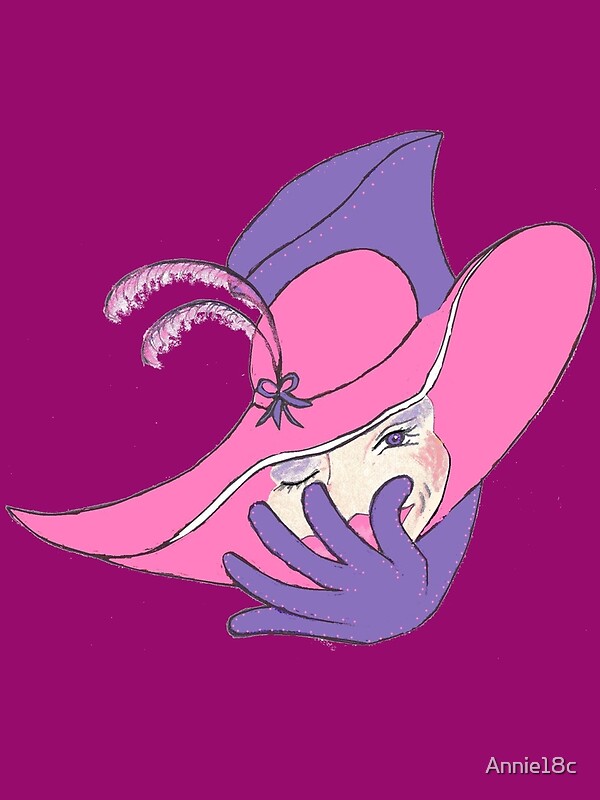 "PINK HAT LADY" by Annie18c Redbubble