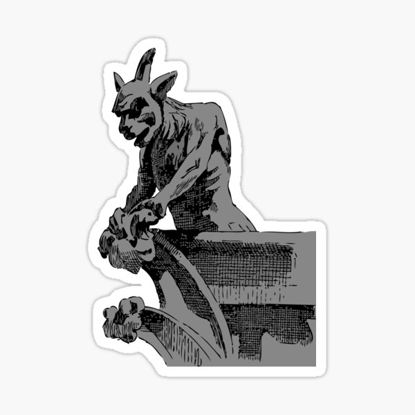 Gargoyle | Grey and Black | Sticker