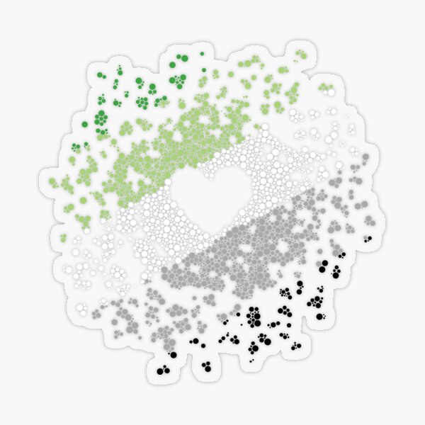 Aromantic heart Transparent Sticker