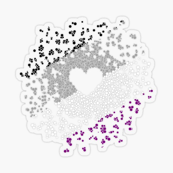 Asexual heart Transparent Sticker