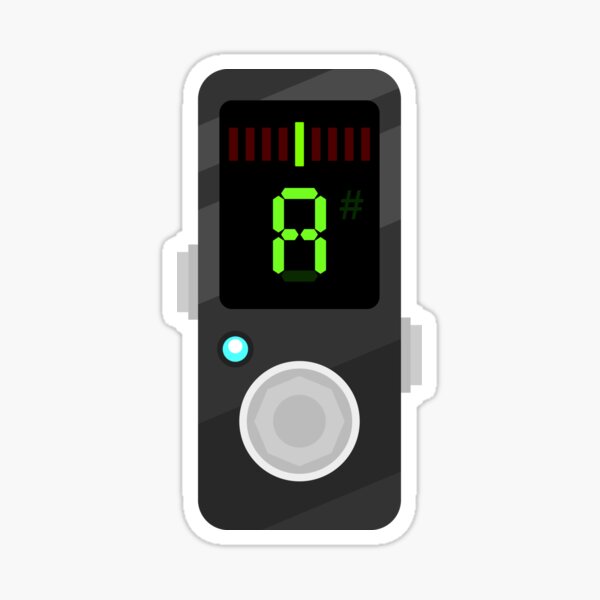 Flat Guitar Pedal - Tuner - Good to go! Sticker