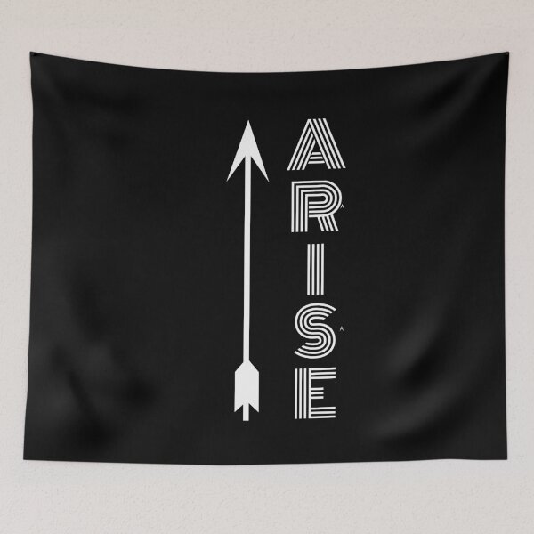 Item preview, Inspirational Arise typography design with white arrow, the adventurer's edition designed and sold by sinceanna.