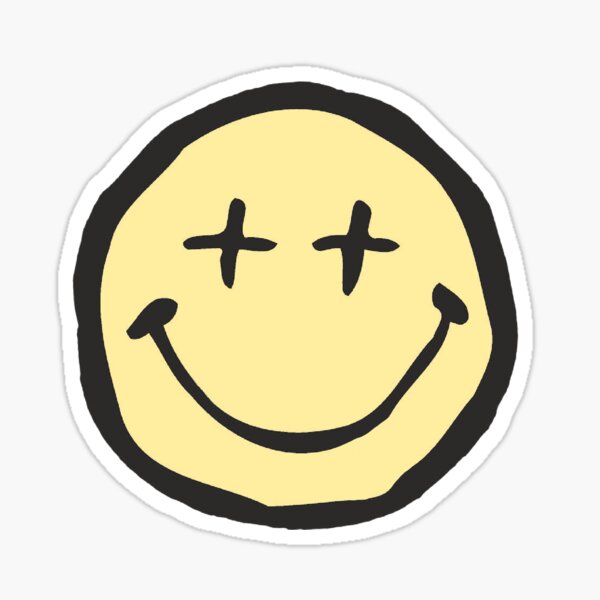 Smiley with X Eyes Sticker