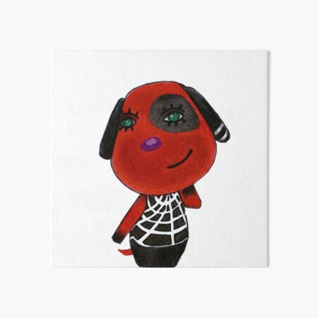 Animal Crossing Cookie And Cherry Heart Art Board Print By Demonstories Redbubble
