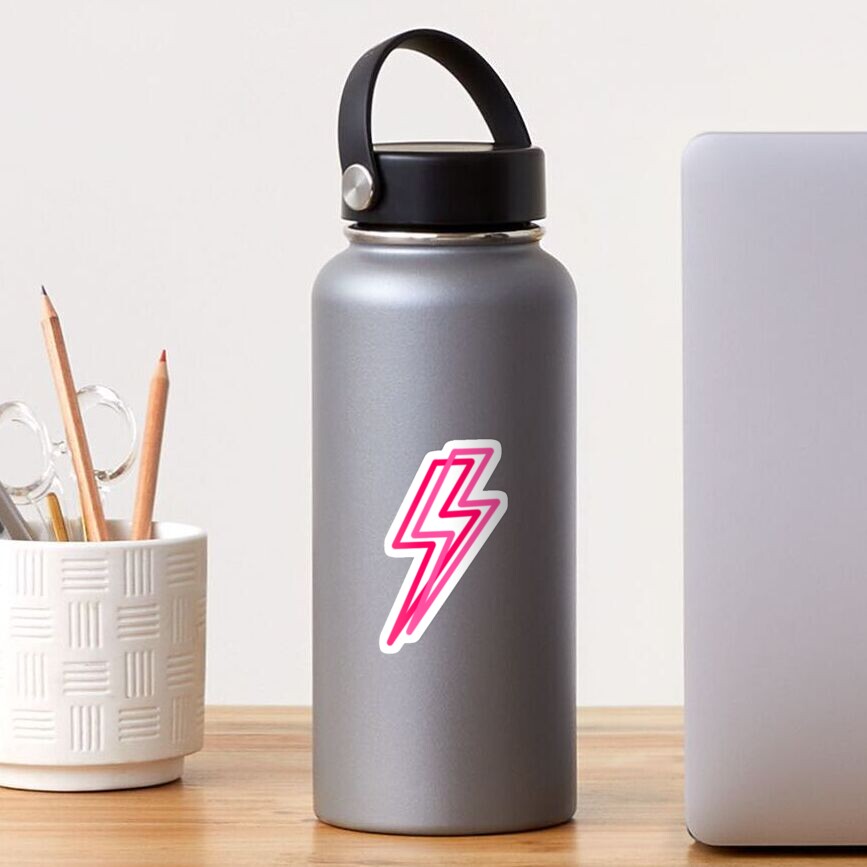 double lightning bolt Sticker