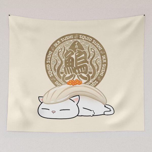 Item preview, Chubby Cat Ika Sushi designed and sold by Takeda-art.