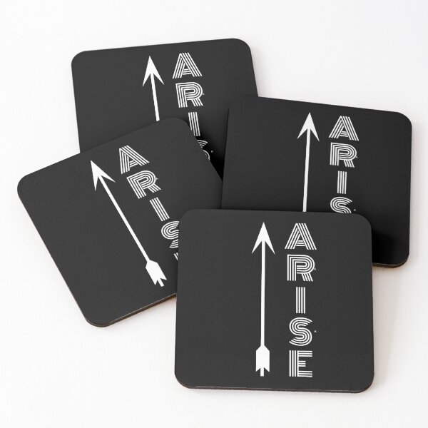 Aperçu de l'œuvre Conception de typographie inspirée Arise avec flèche blanche créée et vendue par sinceanna.