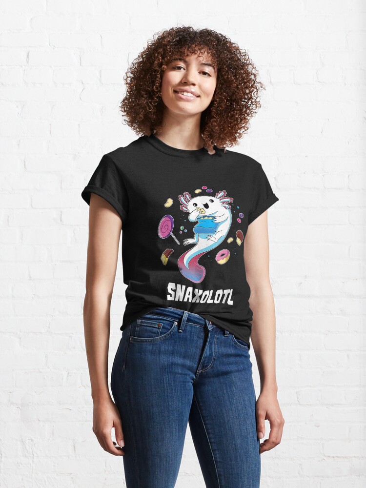 Alternate view of Snaxolotl Funny Kawaii Axolotl Food Lover Gift Classic T-Shirt