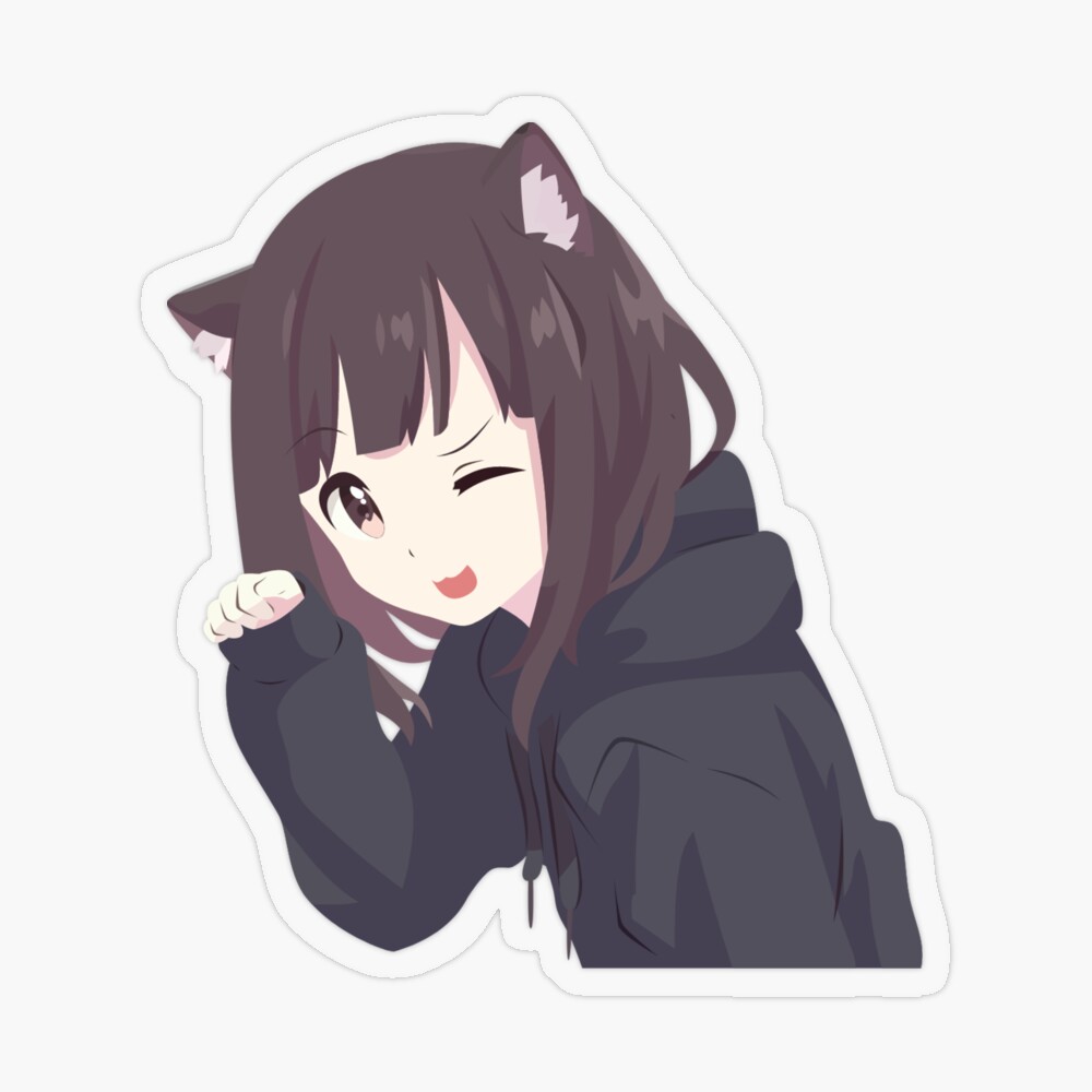 Cute menhera Anime Stickers by Lahcen Jeddour