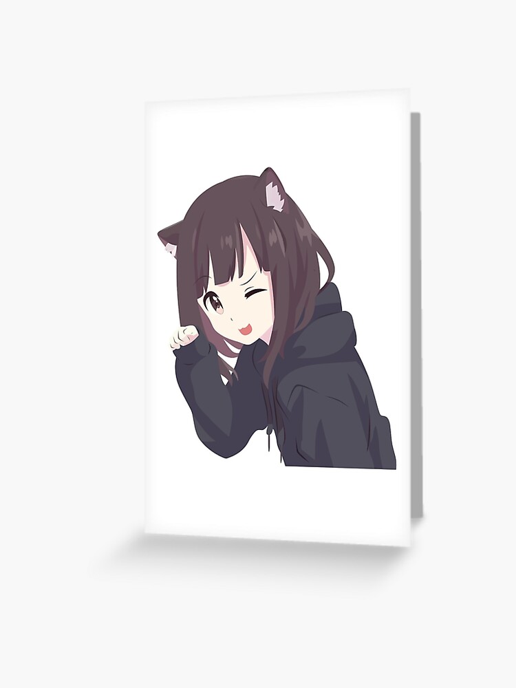 menhera chan kawaii surprise | Greeting Card