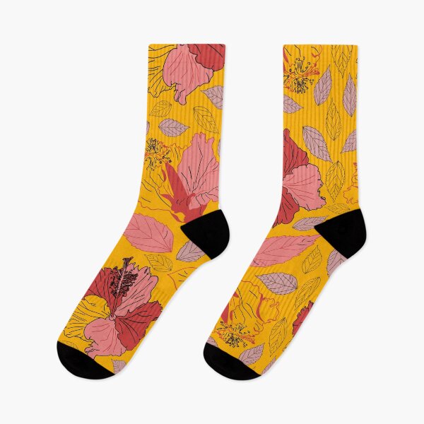 Item preview, Orange energetic spring summer floral pattern designed and sold by EarthyPlanty.
