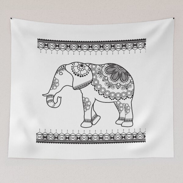 Item preview, Boho Elephant 3 designed and sold by TheWhiteRhyno.