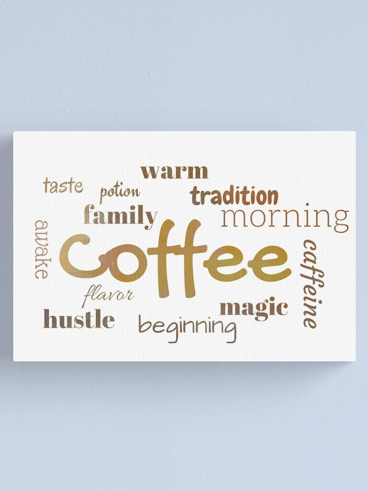 Alternate view of Coffee - Typography Print Canvas Print