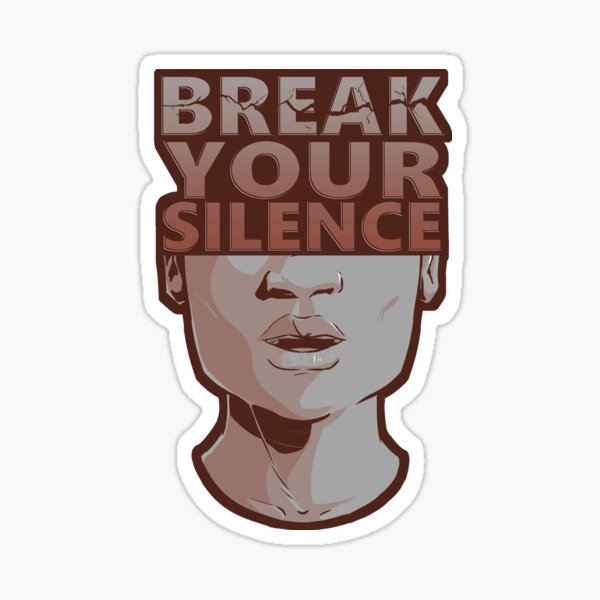 Break Your Silence Male Sticker
