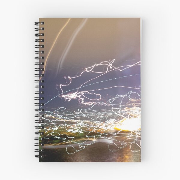 Item preview, Abstract Light Trails over Harbour designed and sold by metalbeifong.