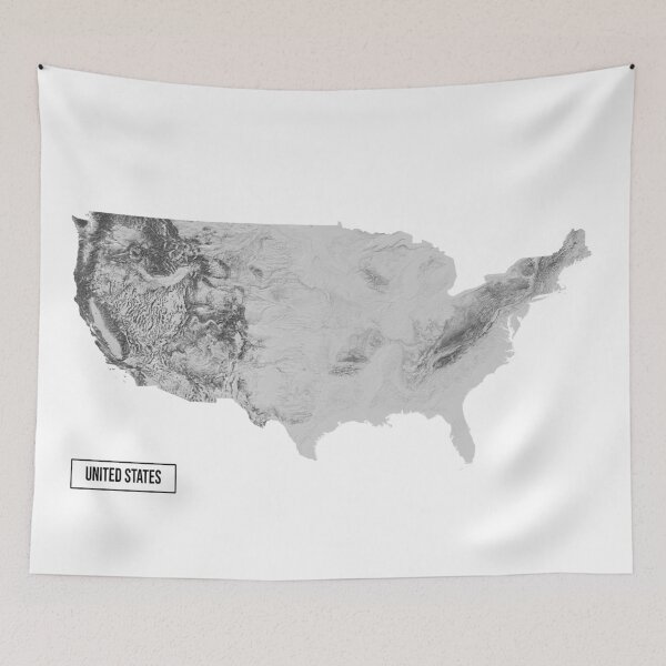 Item preview, Relief Map of the United States designed and sold by ThinkAboutMaps.